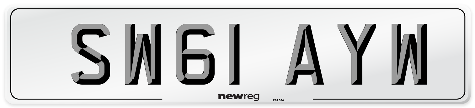 SW61 AYW Number Plate from New Reg